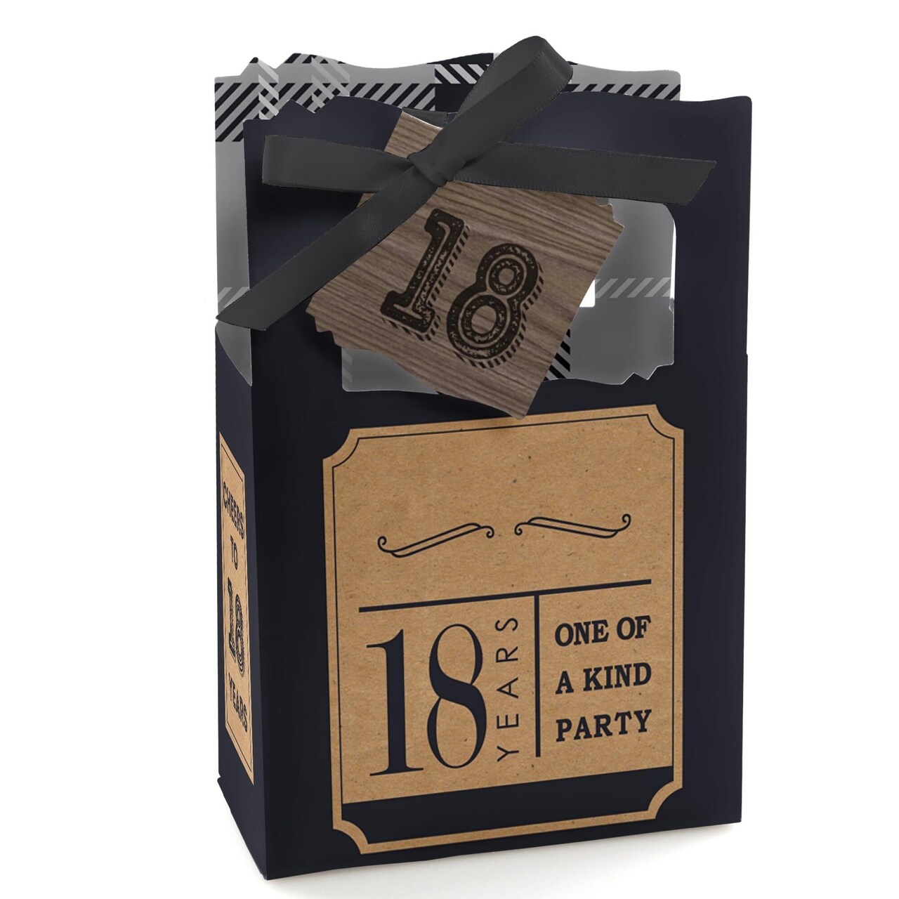 Big Dot of Happiness 18th Milestone Birthday - Birthday Party Favor Boxes - Set of 12